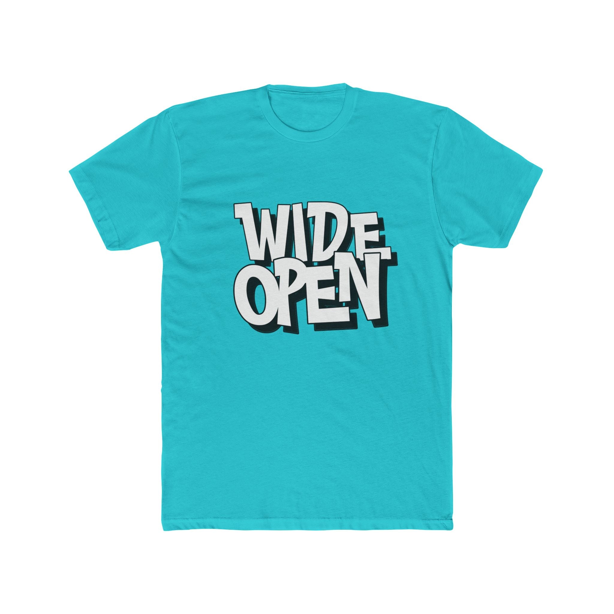 Wide Open Unisex Cotton Crew Tee - Casual Wear, Gift for Friends, Graphic Tee, Everyday Comfort, Street Style