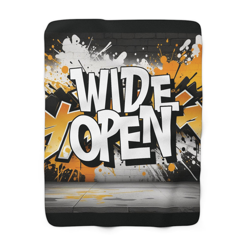 Cozy Sherpa Fleece Blanket - Wide Open - Great Gift
