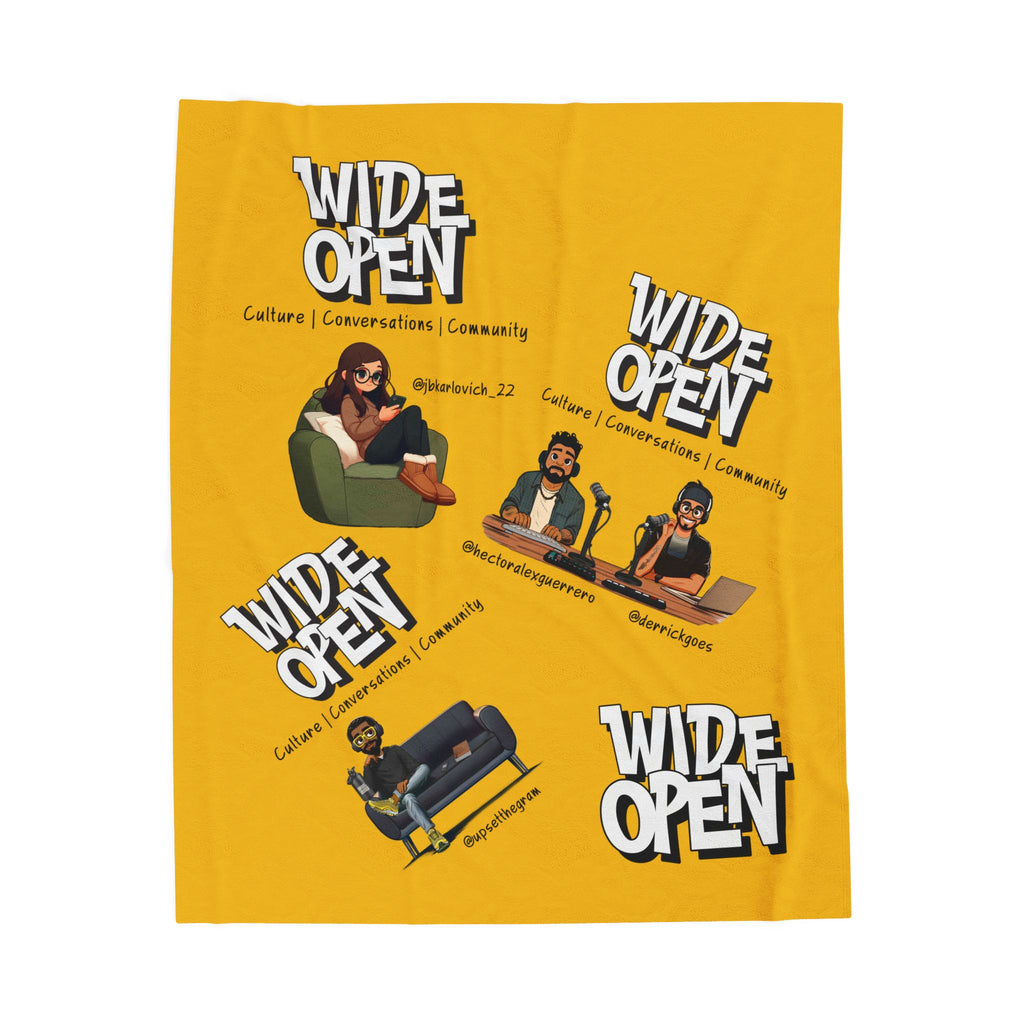 Wide Open Velveteen Plush Blanket - Perfect for individual blankeys