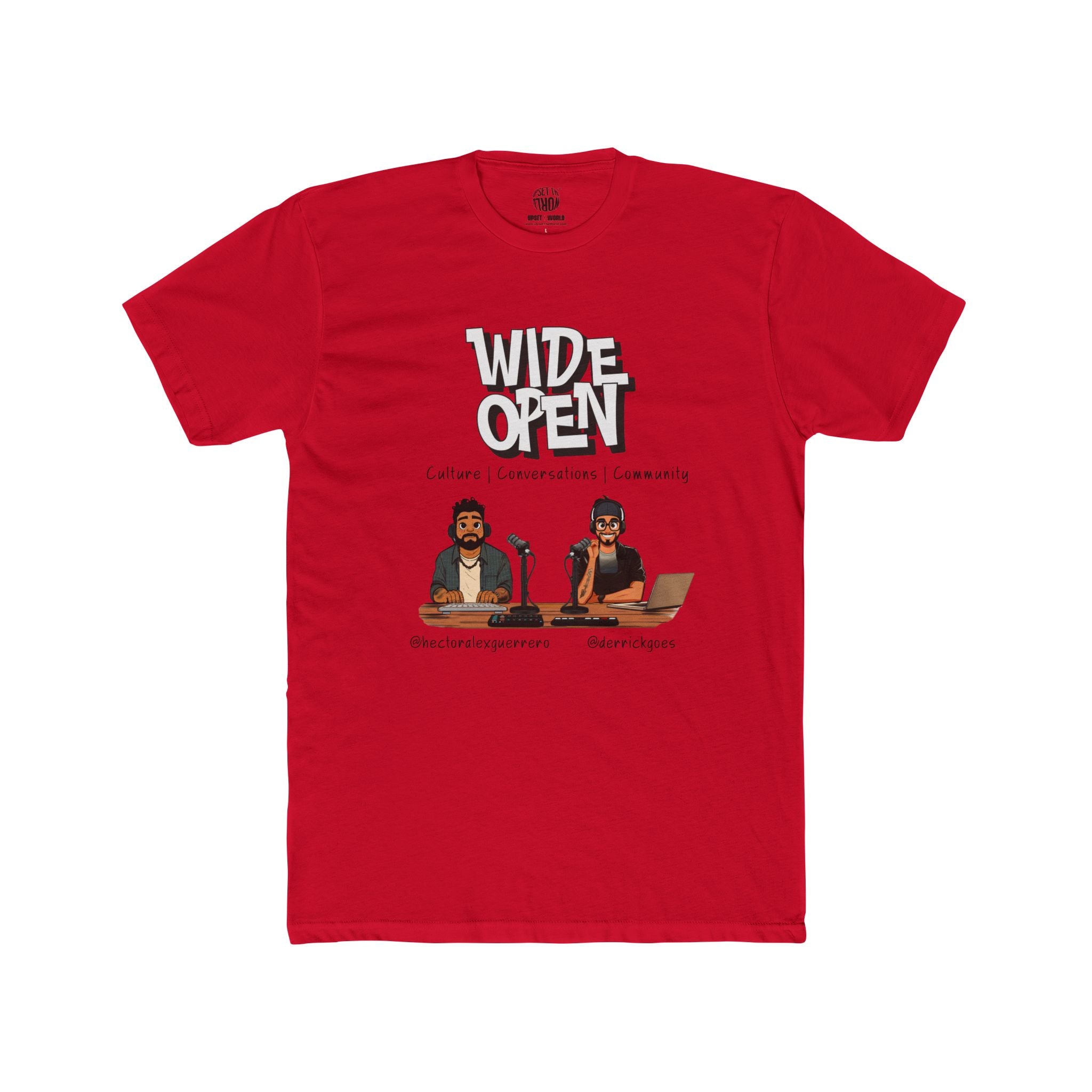 Wide Open TEAM Unisex Cotton Crew Tee - Hector & Derrick