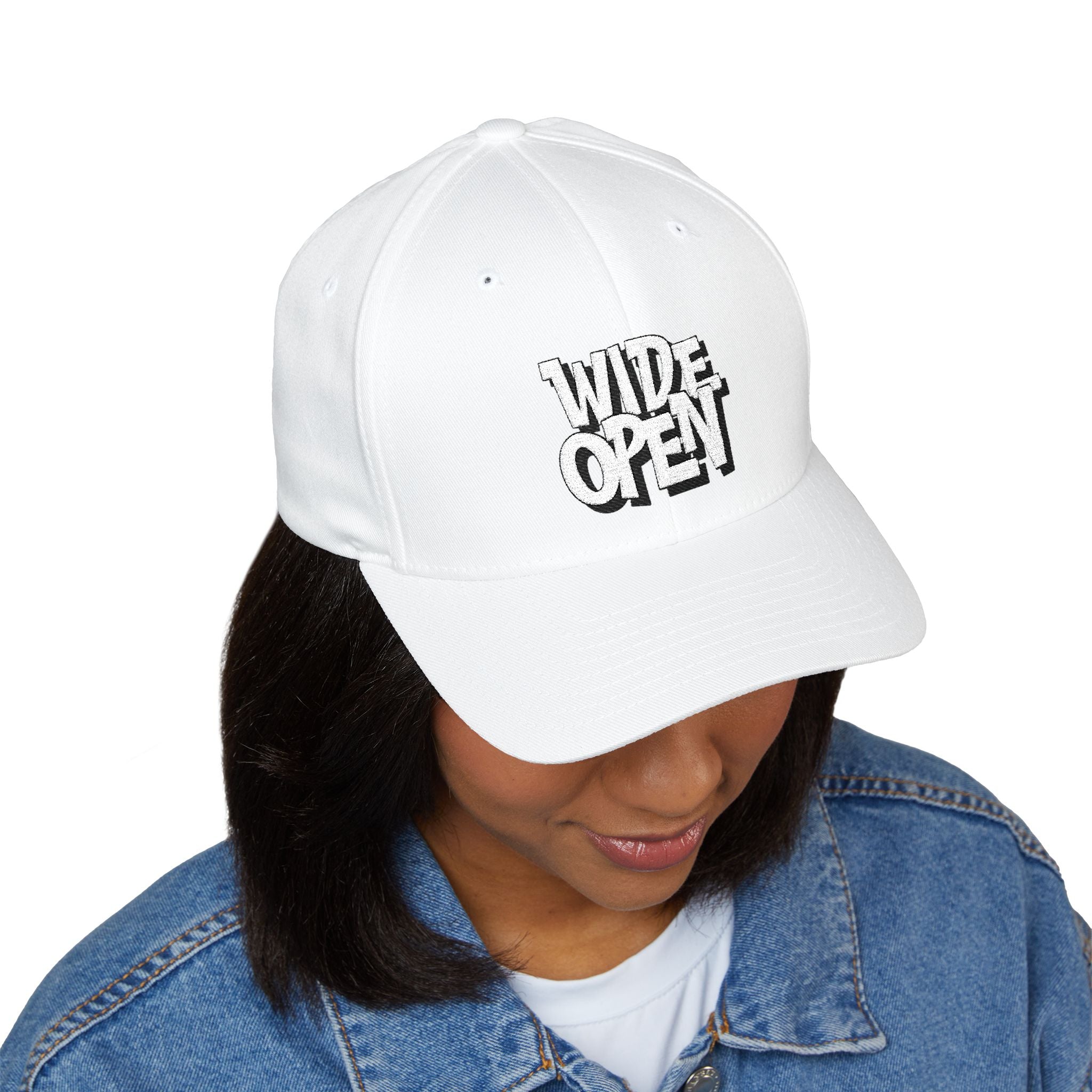 Stylish EMBROIDERED Cap - 'Wide Open'