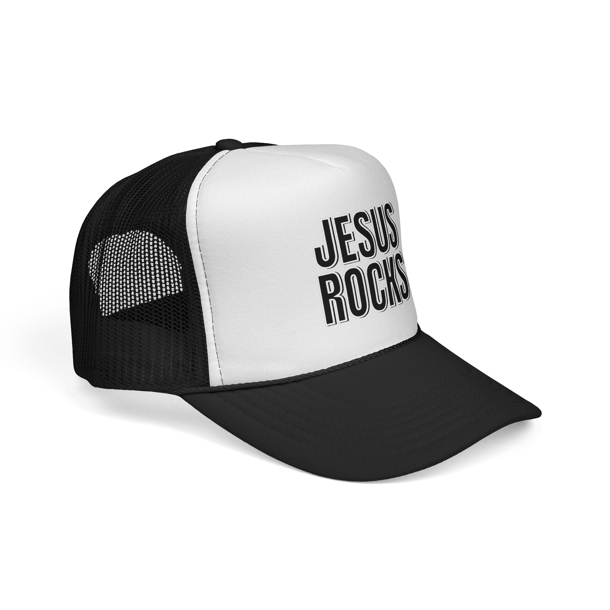 Jesus Rocks Foam Trucker hat