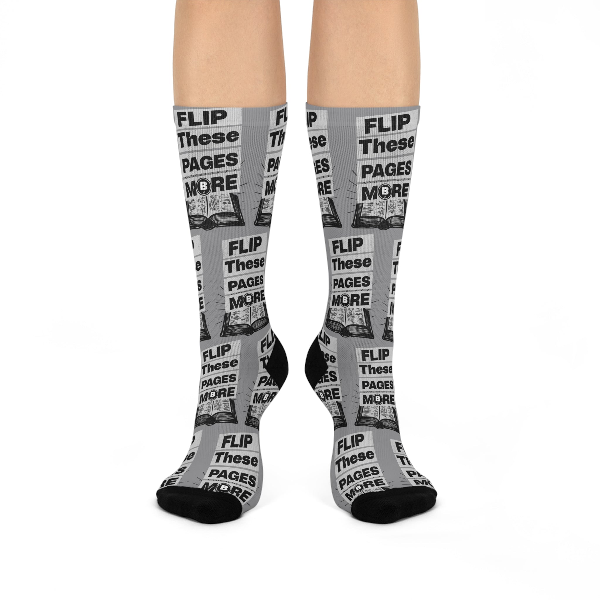 Flip These Pages Crew Socks