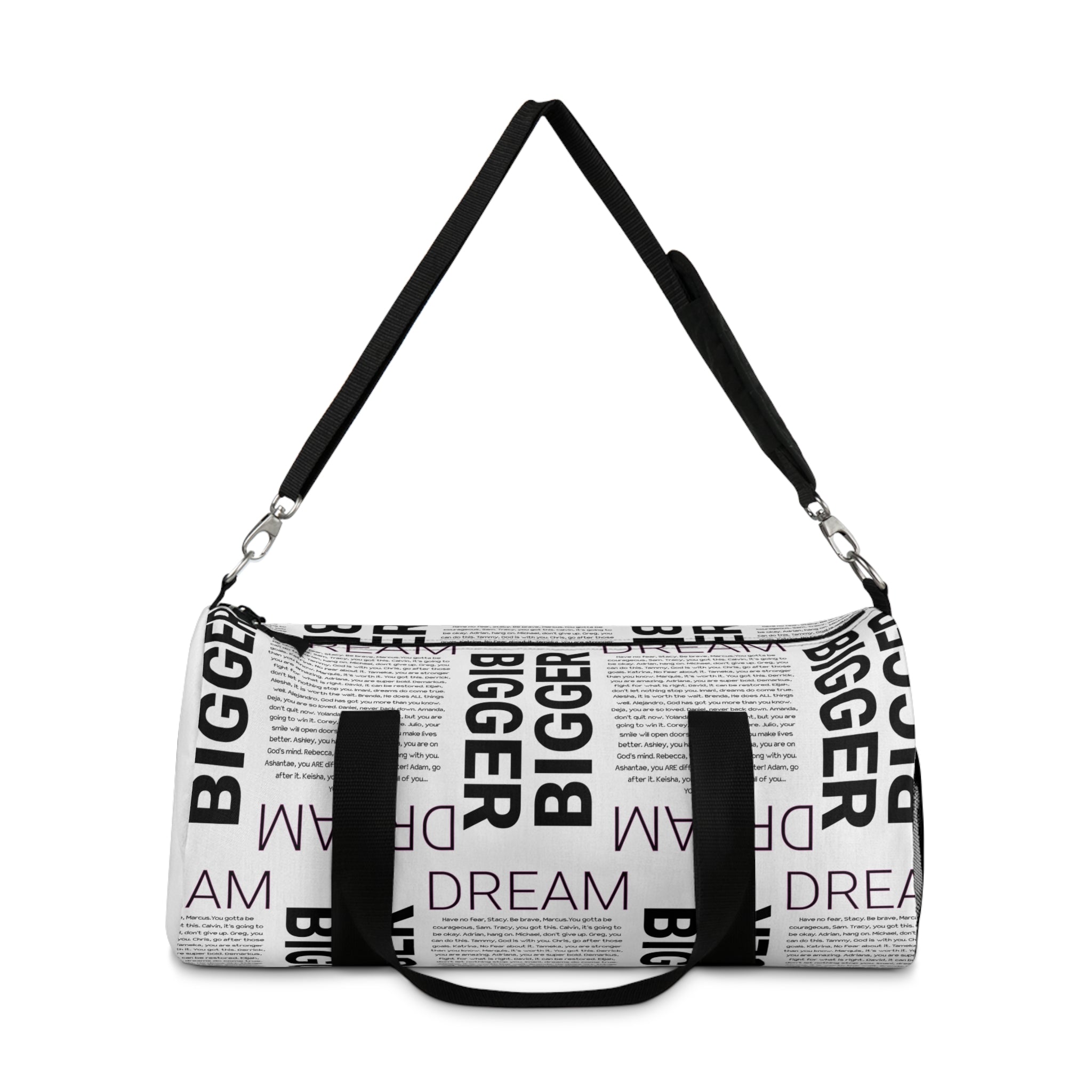 Inspiration Duffel Bag: Dream Bigger! Gym, Travel, Workout, Fitness, Motivational Gift