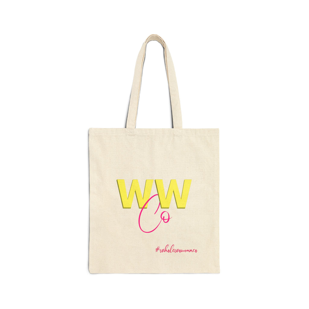 Cotton Canvas Tote Bag- Natural & Black