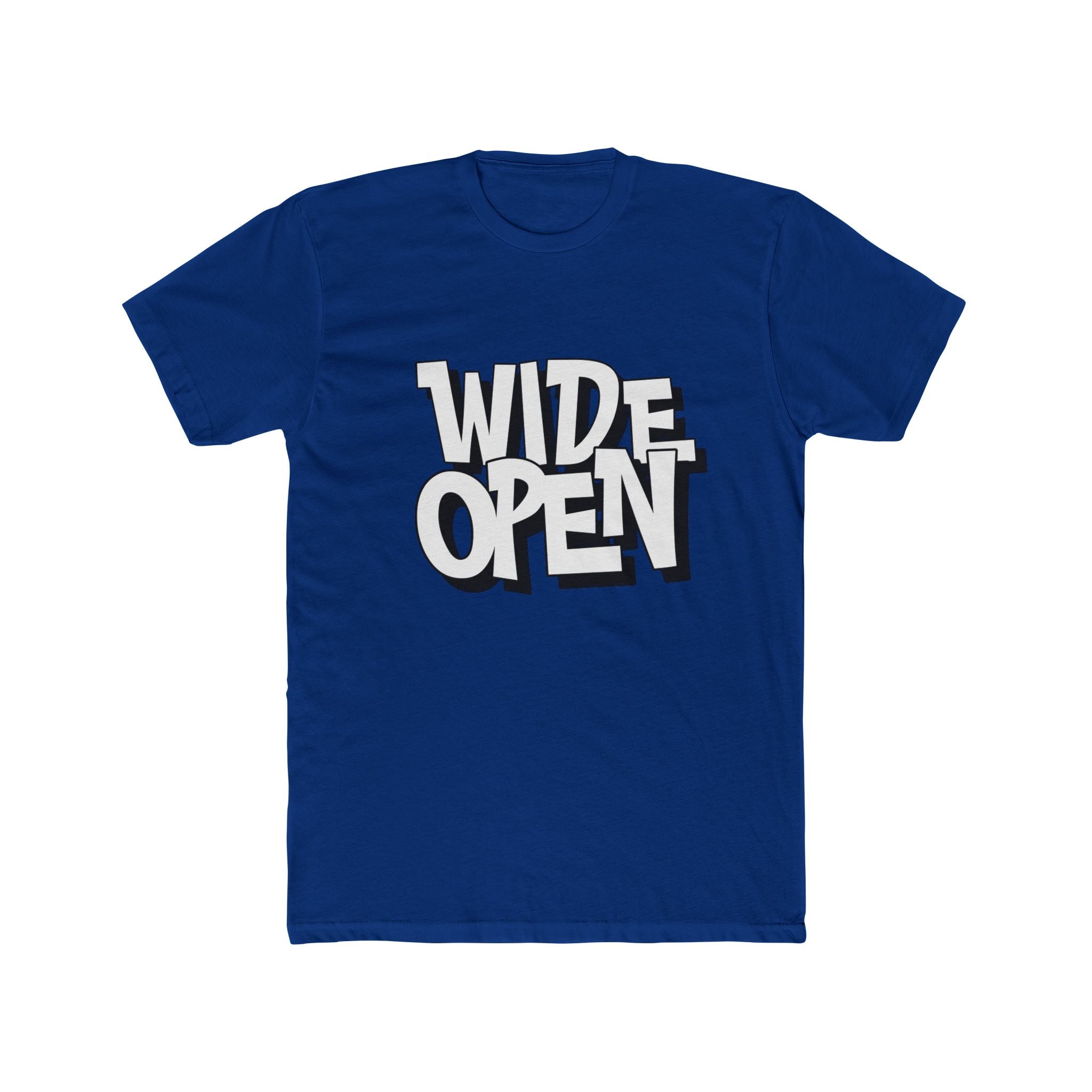 Wide Open Unisex Cotton Crew Tee - Casual Wear, Gift for Friends, Graphic Tee, Everyday Comfort, Street Style