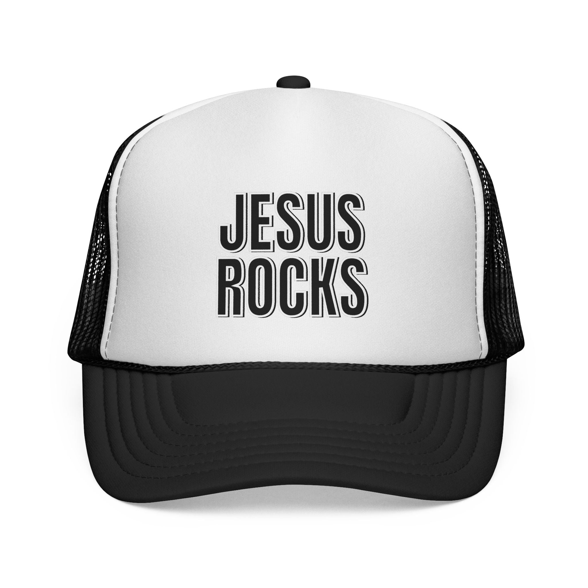 Jesus Rocks Foam Trucker hat